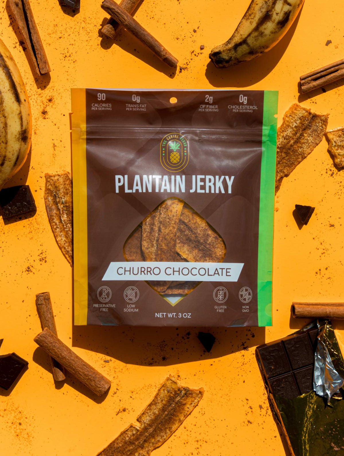 Churro Chocolate Plantain Jerky (2 bags)